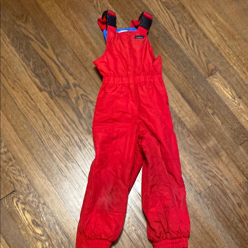 Vibrant Red Quilted Overalls with Adjustable Straps